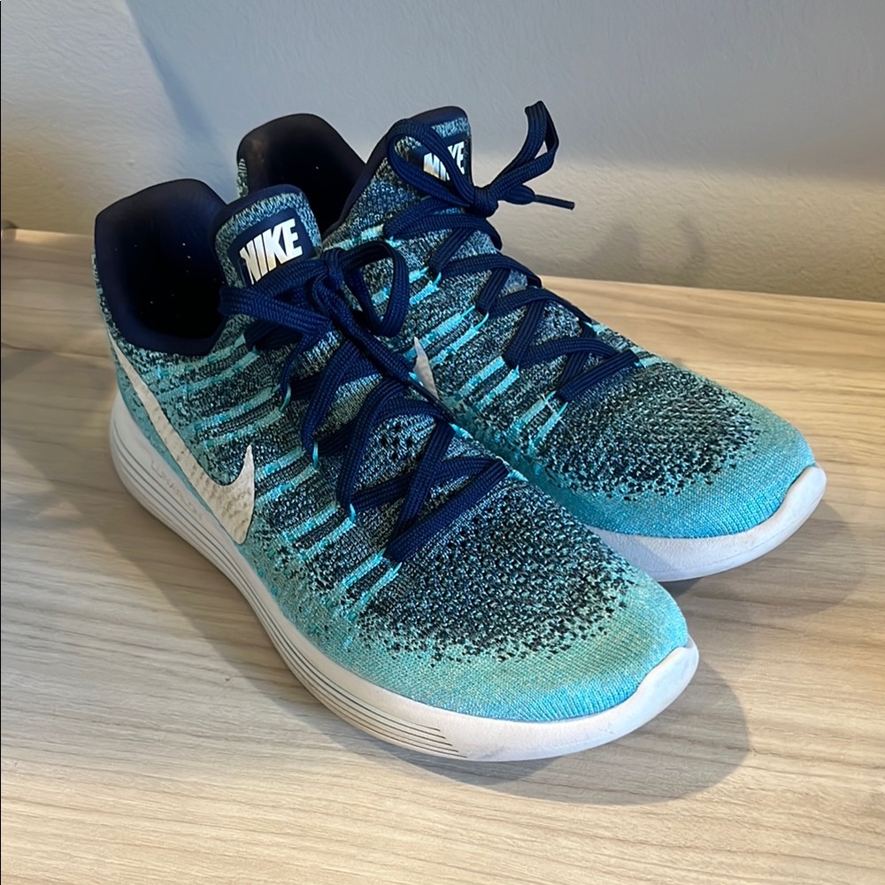 Nike Turquoise and White Athletic Sneakers